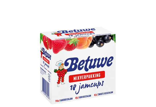 Betuwe Assorti 18x15G (10 Aardb, 4 Abrik. 4 Zw.Bes)