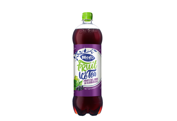 Hero Fruit&Ice Tea Zwarte Bes, Druif & Vlierbloesem 1.25L